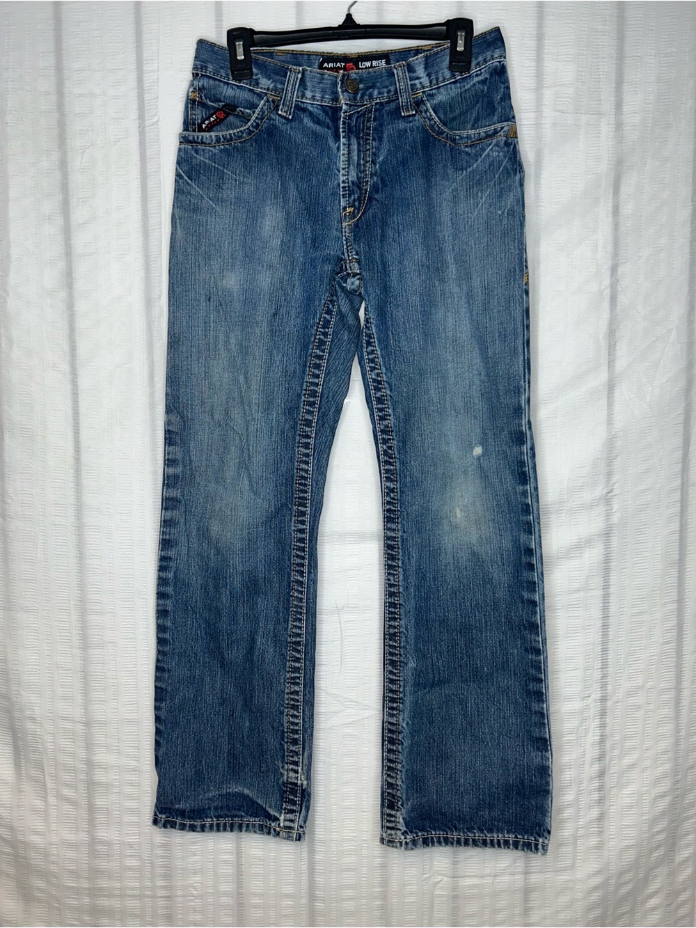 Ariat Work FR M4 Low Rise Boot Cut Jeans Mens 30x30 Blue Flame Resistant Denim